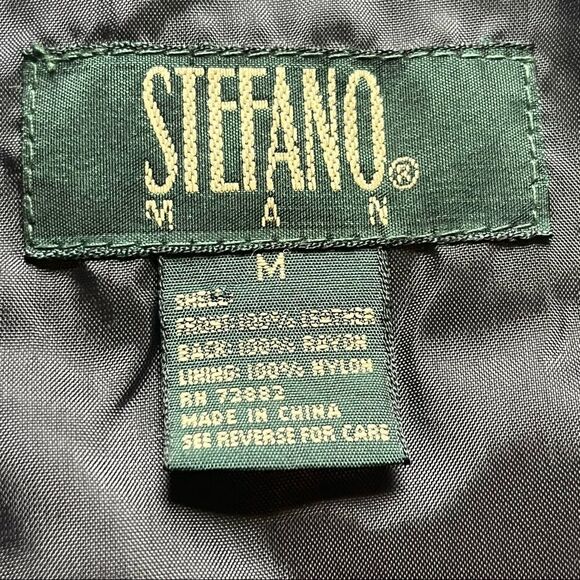 Stefano Man Black Vest Medium Leather front with front pockets - Picture 6 of 7